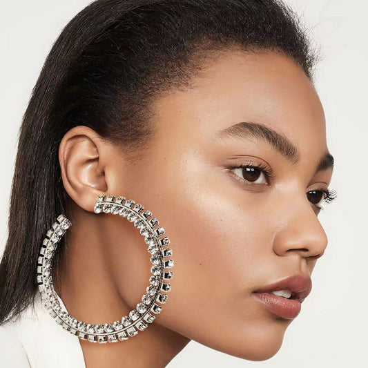 EXTRA Large Bling Hoops